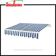 4x2.5m Retractable Striped Awning, Manual